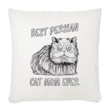 Persian Cat Saying Cat Mama Persian Cat Gift - Sofa pillowcase 17,3'' x 17,3'' (45 x 45 cm) - natural white - Front