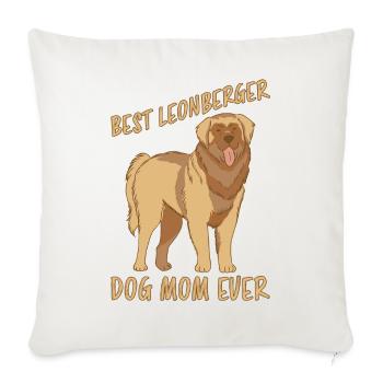 Leonberger Maman Chien S’amuser à dire Leonberger Cadeau - Housse de coussin décorative 45 x 45 cm - blanc nature - Devant