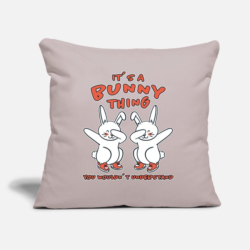 Rabbit Funny Saying Dabbing Rabbit Gift Sofa pillowcase 17,3'' x 17,3'' (45 x 45 cm)
