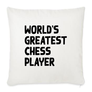 Le plus grand joueur d’échecs du monde - Housse de coussin décorative 45 x 45 cm - blanc nature - Devant