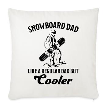 Snowboard Dad Lustige Spruch Snowboarding Geschenk - Sofakissenbezug 45 x 45 cm - Naturweiß  - Vorne