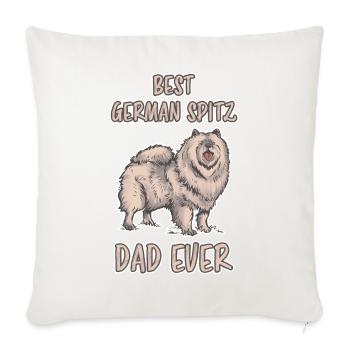 German Lace Saying Papa Dogs Father Gift - Sofa pillowcase 17,3'' x 17,3'' (45 x 45 cm) - natural white - Front