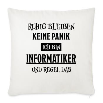 Informatiker Lustig Spruch Programmierer Geschenk - Sofakissenbezug 45 x 45 cm - Naturweiß  - Vorne