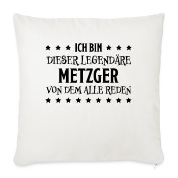 Metzger Beruf Lustiger Spruch Fleischer Geschenk - Sofakissenbezug 45 x 45 cm - Naturweiß  - Vorne