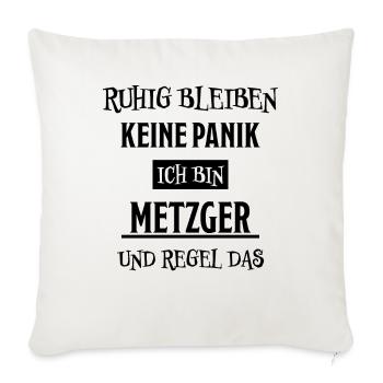 Metzger Beruf Lustiger Spruch Fleischer Geschenk - Sofakissenbezug 45 x 45 cm - Naturweiß  - Vorne