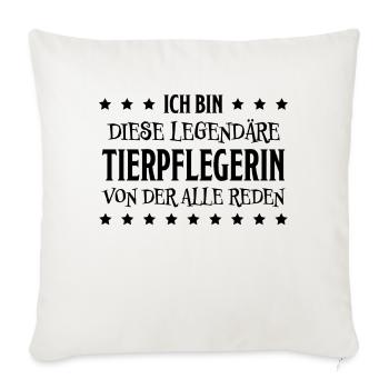 Tierpflegerin Lustig Spruch Tierpflegerin Geschenk - Sofakissenbezug 45 x 45 cm - Naturweiß  - Vorne