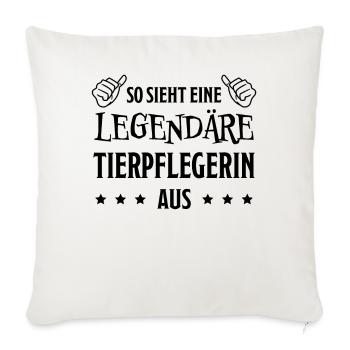 Tierpflegerin Lustig Spruch Tierpflegerin Geschenk - Sofakissenbezug 45 x 45 cm - Naturweiß  - Vorne