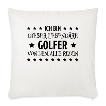 Golfer Hobby Golf Lustiger Spruch Golfer Geschenk - Sofakissenbezug 45 x 45 cm - Naturweiß  - Vorne