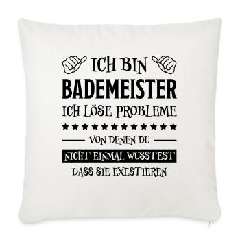 Bademeister Beruf Lustiger Spruch Freibad Geschenk - Sofakissenbezug 45 x 45 cm - Naturweiß  - Vorne