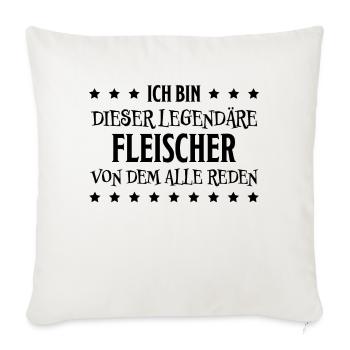 Fleischer Metzger Lustig Spruch Fleischer Geschenk - Sofakissenbezug 45 x 45 cm - Naturweiß  - Vorne