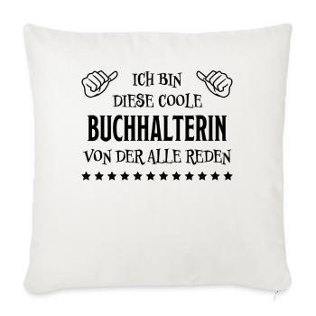 Buchhalterin Spruch Finanzen Buchhalterin Geschenk - Sofakissenbezug 45 x 45 cm - Naturweiß  - Vorne