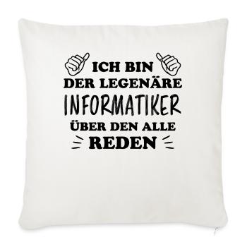Informatiker Lustig Spruch Programmierer Geschenk - Sofakissenbezug 45 x 45 cm - Naturweiß  - Vorne