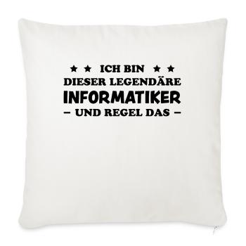 Informatiker Lustig Spruch Programmierer Geschenk - Sofakissenbezug 45 x 45 cm - Naturweiß  - Vorne