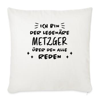 Metzger Beruf Lustiger Spruch Fleischer Geschenk - Sofakissenbezug 45 x 45 cm - Naturweiß  - Vorne