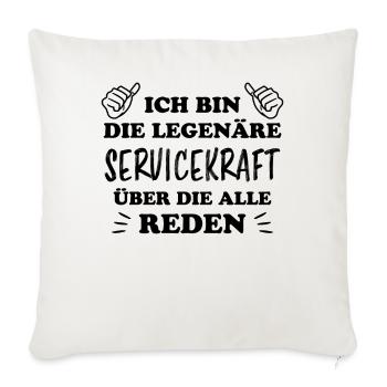 Servicekraft Dienstleistung Servicekraft Geschenk - Sofakissenbezug 45 x 45 cm - Naturweiß  - Vorne
