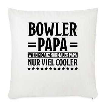 Bowling Spruch Bowlingspieler Fun Bowler Geschenk - Sofakissenbezug 45 x 45 cm - Naturweiß  - Vorne