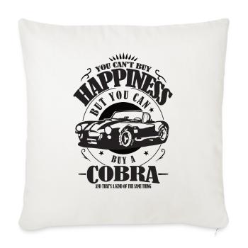 AC Cobra Funny Saying Gift Happiness Buy - Sofa pillowcase 17,3'' x 17,3'' (45 x 45 cm) - natural white - Front