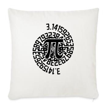 The Mathematical Number Pi 3.14 Mathematics PI - Sofa pillowcase 17,3'' x 17,3'' (45 x 45 cm) - natural white - Front