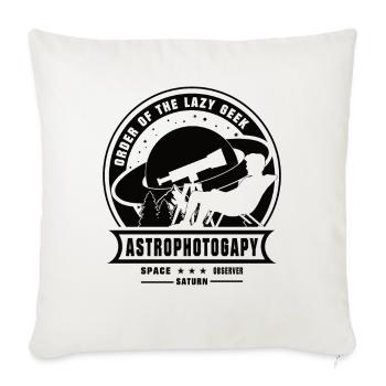 ORDER OF THE LAZY GEEK Saturn Astrophotography - Sofa pillowcase 17,3'' x 17,3'' (45 x 45 cm) - natural white - Front