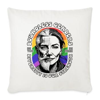 T-shirt de la fierté LGBTQIA+ : l’unité dans la diversité - Housse de coussin décorative 45 x 45 cm - blanc nature - Devant
