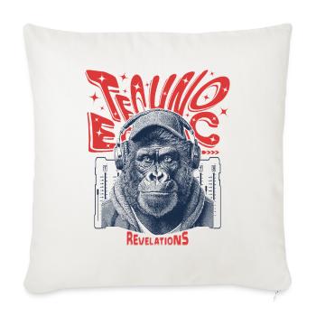 Gorilla Shirt : Des vibrations techno pour les fêtards - Housse de coussin décorative 45 x 45 cm - blanc nature - Devant