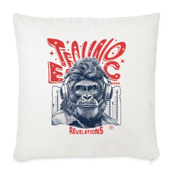 Techno Gorilla Shirt – Urban Sound & Style - Sofa pillowcase 17,3'' x 17,3'' (45 x 45 cm) - natural white - Front
