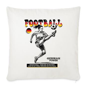 Maillot de footballeur allemand : Kick with Style - Housse de coussin décorative 45 x 45 cm - blanc nature - Devant
