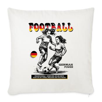 Germany Fußballspielerin Shirt: Ballgefühl pur - Sofakissenbezug 45 x 45 cm - Naturweiß  - Vorne