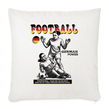 Deutscher Frauenfußball Shirt: Schmerz ohne Limit - Sofakissenbezug 45 x 45 cm - Naturweiß  - Vorne