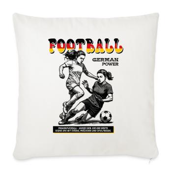Deutsche Fußballerin Shirt: Ballkontrolle pur - Sofakissenbezug 45 x 45 cm - Naturweiß  - Vorne