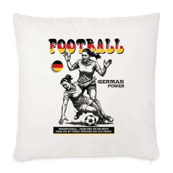 Deutsches Frauenfußball Shirt: Kampfgeist gezeigt - Sofakissenbezug 45 x 45 cm - Naturweiß  - Vorne
