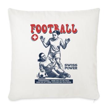 Pure Dynamism: Suisse Footballer Shirt - Sofa pillowcase 17,3'' x 17,3'' (45 x 45 cm) - natural white - Front