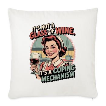 Sarcastic Its Not A Glass Of Wine - Sofa pillowcase 17,3'' x 17,3'' (45 x 45 cm) - natural white - Front