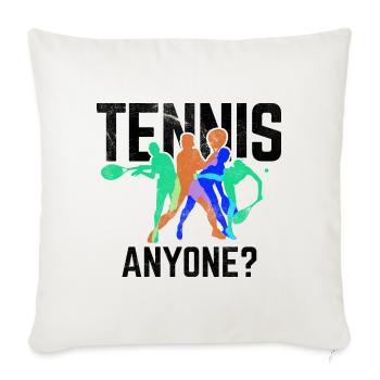 Tennisplatz Spruch Für Tennis - Sofakissenbezug 45 x 45 cm - Naturweiß  - Vorne