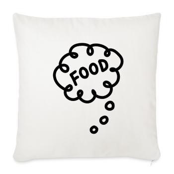 Eat - Sofa pillowcase 17,3'' x 17,3'' (45 x 45 cm) - natural white - Front
