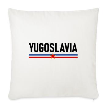 Yugoslawien Albanien Albaner - Sofakissenbezug 45 x 45 cm - Naturweiß  - Vorne