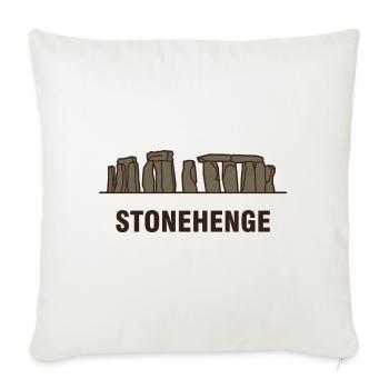 Stonehenge Angleterre - Housse de coussin décorative 45 x 45 cm - blanc nature - Devant