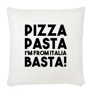 Dire italien d'Italie! - Housse de coussin décorative 45 x 45 cm - blanc nature - Devant