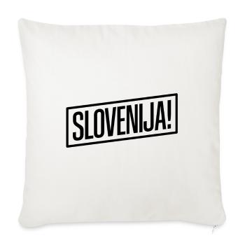 Slowenien! - Sofakissenbezug 45 x 45 cm - Naturweiß  - Vorne