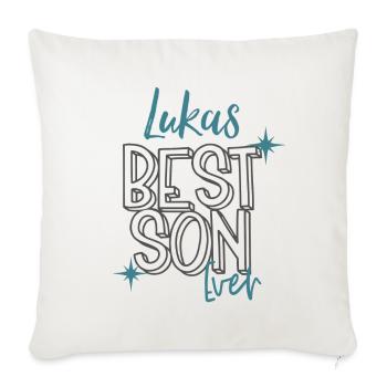 Lukas bester Sohn aller Zeiten Lukas Geschenk - Sofakissenbezug 45 x 45 cm - Naturweiß  - Vorne