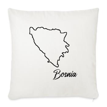 Bosnien Lustiger Bosna Spruch als Geschenk - Sofakissenbezug 45 x 45 cm - Naturweiß  - Vorne