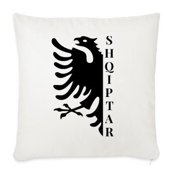 Albanie Sort Cadeau albanais drôle - Housse de coussin décorative 45 x 45 cm - blanc nature - Devant