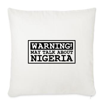 Drôle de cadeau nigérian disant Nigeria - Housse de coussin décorative 45 x 45 cm - blanc nature - Devant