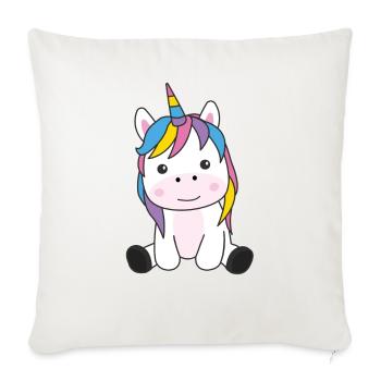 Unicorn pink unicorns kawaii animals - Sofa pillowcase 17,3'' x 17,3'' (45 x 45 cm) - natural white - Front
