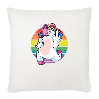 Funny unicorn saying about unicorns! - Sofa pillowcase 17,3'' x 17,3'' (45 x 45 cm) - natural white - Front