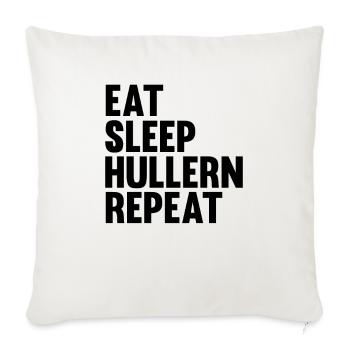 eat sleep hullern repeat Sport mit dem Reifen - Housse de coussin décorative 45 x 45 cm - blanc nature - Devant