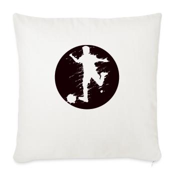 Drôle de soccer pour les joueurs de foot ! - Housse de coussin décorative 45 x 45 cm - blanc nature - Devant