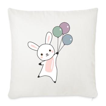 flies balloons top cute animals for children - Sofa pillowcase 17,3'' x 17,3'' (45 x 45 cm) - natural white - Front