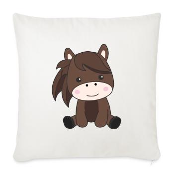 Horse sweet pony horses rider children - Sofa pillowcase 17,3'' x 17,3'' (45 x 45 cm) - natural white - Front
