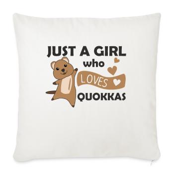 Quokkas for girls who love the Quokka - Sofa pillowcase 17,3'' x 17,3'' (45 x 45 cm) - natural white - Front